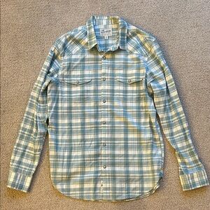 Lucky Brand Blue and White Plaid Shirt